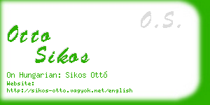 otto sikos business card
