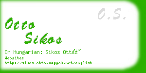 otto sikos business card